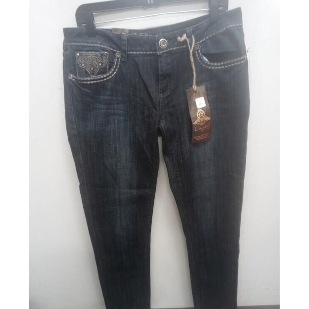 L.A. Idol‎ Dark Blue Stonewashed Jeans Sz 13